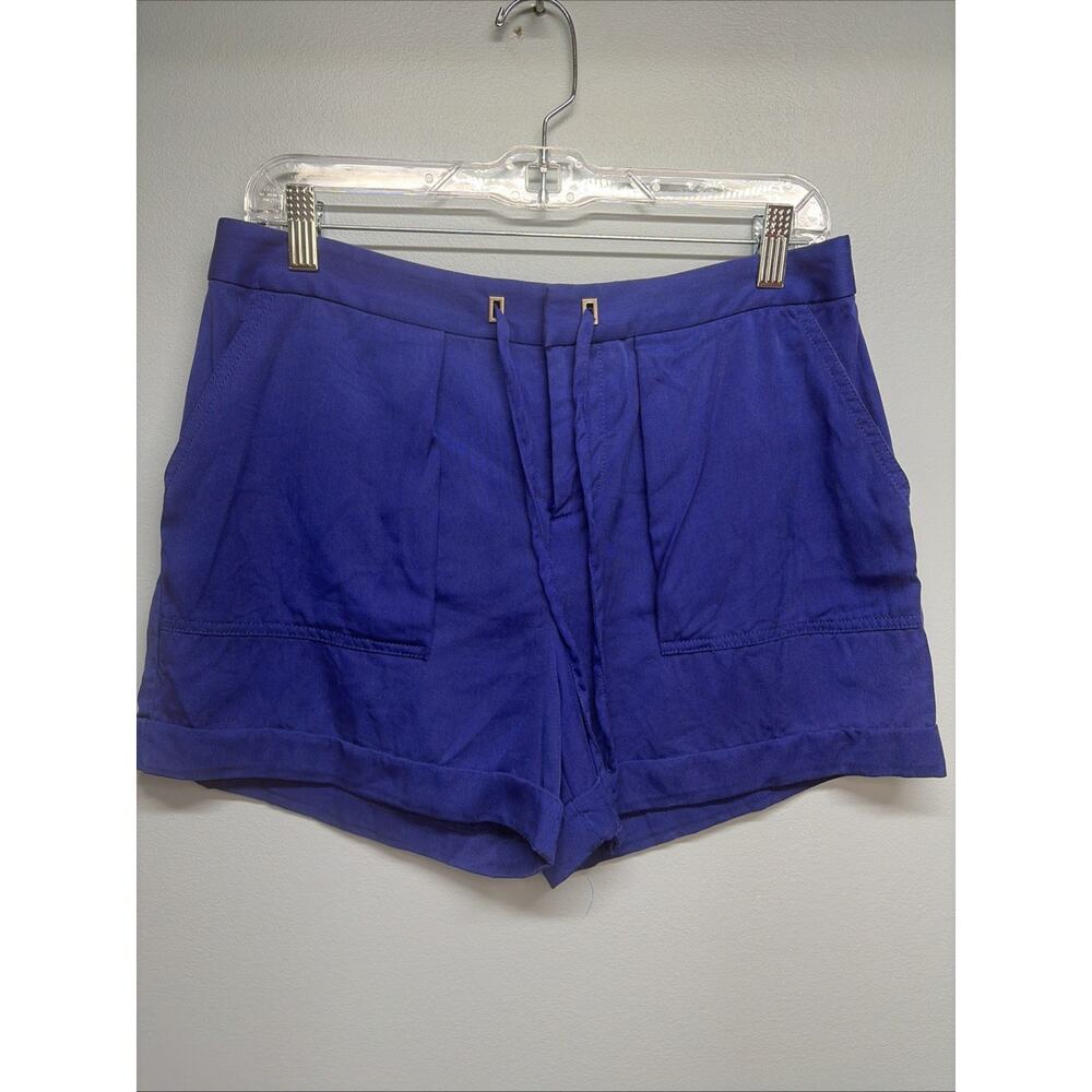 Banana Republic Women’s Size 4 Cuffed Chino Shorts 100% Lyocell/Blue/Drawstring